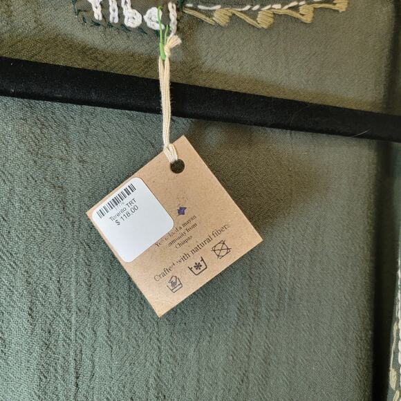 Yibel NWT Artisan‎ Handmade Embroidered 3/4 Sleeve Cardigan - Picture 7 of 7